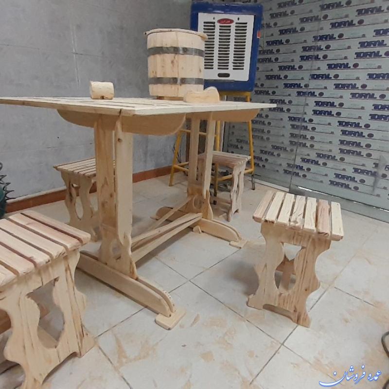 میز وصندلی غذاخوری چوبی