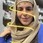 شال و کلاه نخ توری بافی