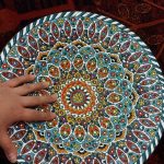 ظرف سفالی نقطه کاری