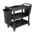 ترولی پلاستیکی کارلایز بهمراه دو سطل