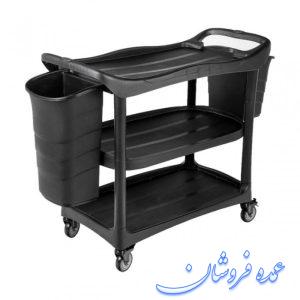 ترولی پلاستیکی کارلایز بهمراه دو سطل