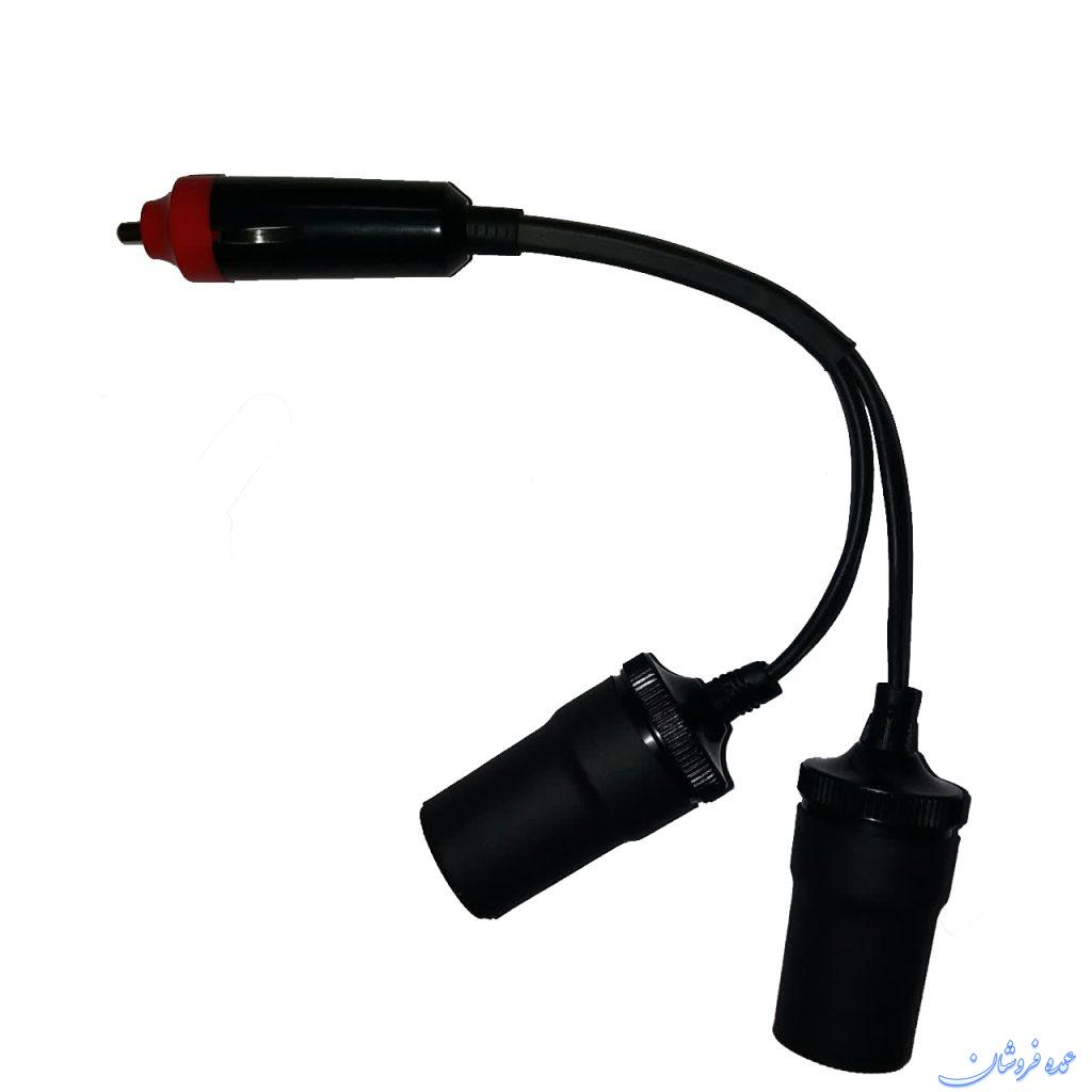 تبدیل 1 به 2 مادگی فندکی خودرو مدل M-121 (فروش عمده و تکی)