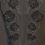 مانتو گل رز  مشکی