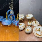 فروش عمده تمامی ظرف ظروفات واکسسوری سنگ مصنوعی