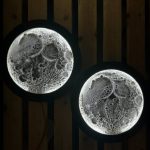 تابلو دکور ماه برجسته با نور