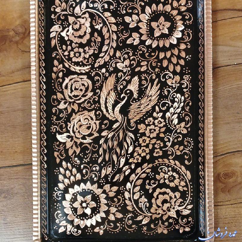 سینی  مسی نانو شده طرح الماس تراش در ۴ سایز