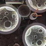 تابلو دکور ماه برجسته با نور